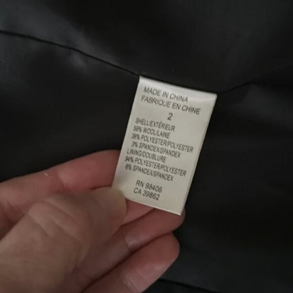 Dark grey Theory blazer with signature stripped inner sleeves - Picture 4 of 6